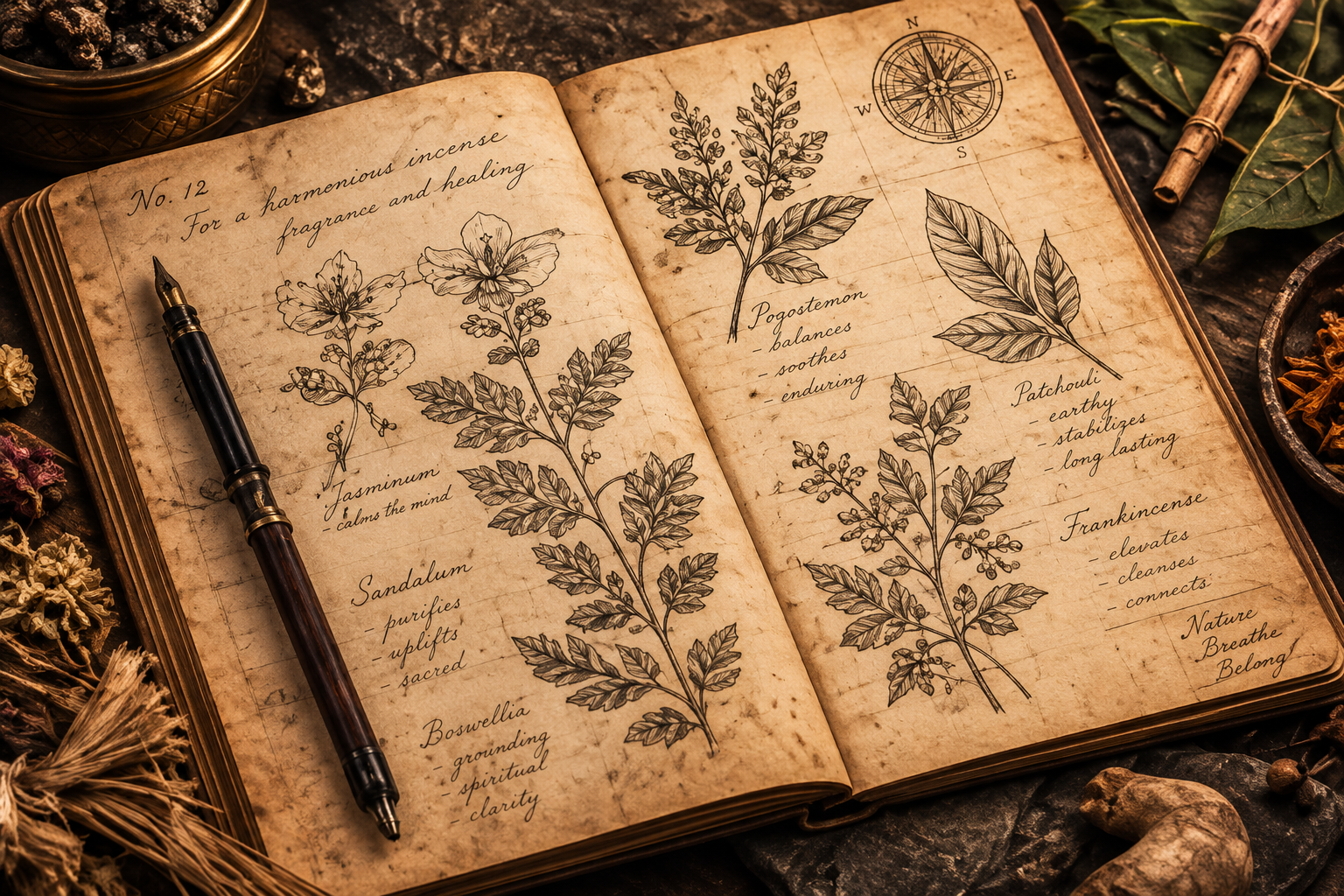 Vintage research notebook